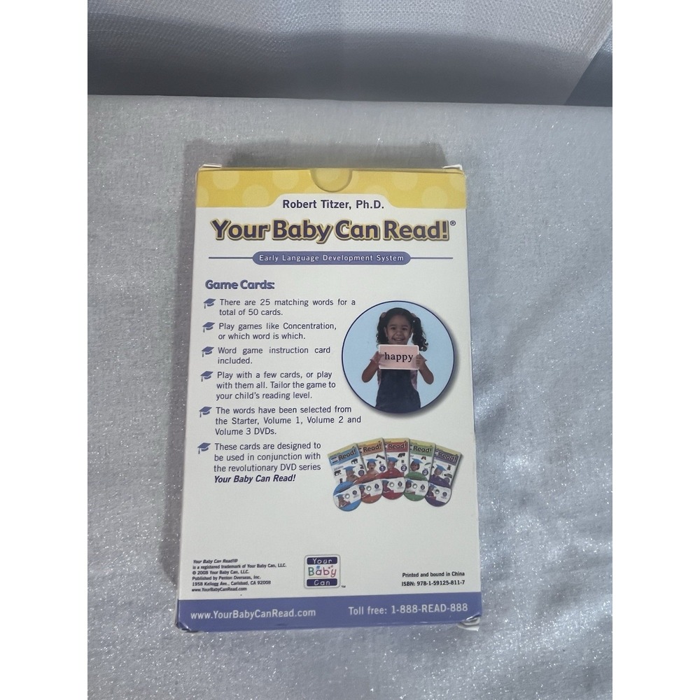 Your Baby Can Read Early Language Development System Word REVIEW & 50 Game Cards - Picture 6 of 6